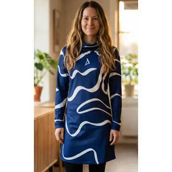 Dámská mikina Dámská prodloužená mikina premium ALTISPORT VOJ/ALW088MI06 TMAVĚ MODRÁ S