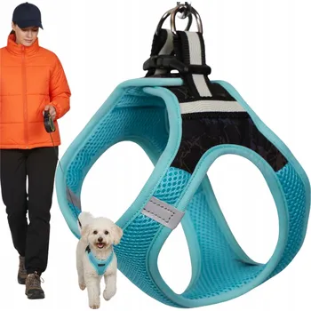 Postroj pro psa POSTROJE PRO PSA BEZ TLAČENÍ MALÉHO PEJSKA REFLEXNÍ KOMFORTNÍ POHODLNÉ vel. L