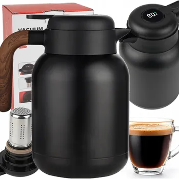 Termoska Termos na nápoje Bedee 1,5 l černý