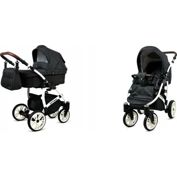 Kočárek Dětský kočárek 2v1 s hlubokou korbou a sportovní sedačkou BabyLux OPTIMAL ALU