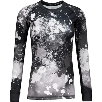 Dámské funkční termo triko s dlouhým rukávem premium ALTISPORT VOJ/ALW055TER01 ČERNOBÍLÁ XXL