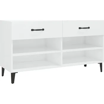 Botník Dřevěná Botník 102x35x55cm, bílá