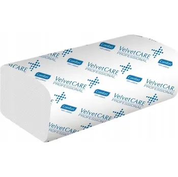 Papírový ručník Papírové ručníky skládané ZZ Velvet, bílá celulóza, 2vrstvé, 150 ks