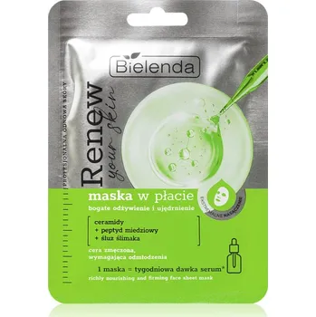 Kosmetika Bielenda Renew Your Skin vyživující plátýnková maska 18 g