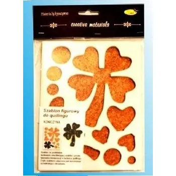 ŠABLONA PRO ZDOBENÍ, ŠABLONA PRO PRO RUKODĚLNÉ AKTIVITY, FIGURÁLNÍ ŠABLONA PRO QUILLING, 14.5 CM, PEVNÁ