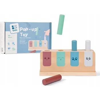 Dřevěná hračka BS Toys, dřevěná dovednostní hra Pop-up