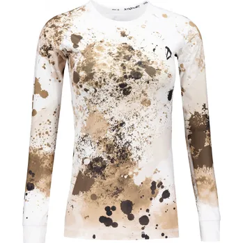 Dámské funkční termo triko s dlouhým rukávem premium ALTISPORT VOJ/ALW055TER01 BÍLOHNĚDÁ XXL