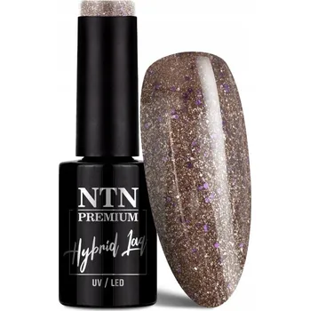 Lak na nehty NTN Premium Hybridní Lak Celebration Collection Č. 166 Kávové Třpytky