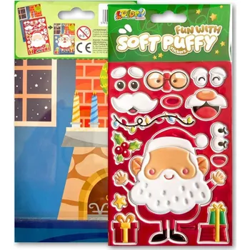 samolepka SAMOLEPKY PUFFY Veselé samolepky s motivem Santa Clause, PENMATE