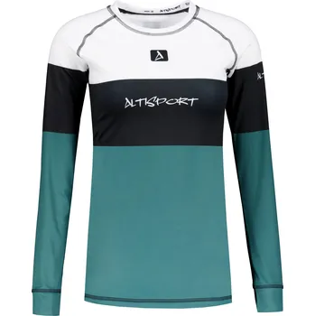 Dámské funkční termo triko s dlouhým rukávem premium ALTISPORT VOJ/ALW051TER01 BÍLOZELENÁ XXXL