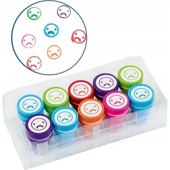 Dětské razítko VZDĚLÁVACÍ RAZÍTKA OBRÁZKOVÉ RAZÍTKA SMAJLÍK SMUTNÝ KREATIVNÍ