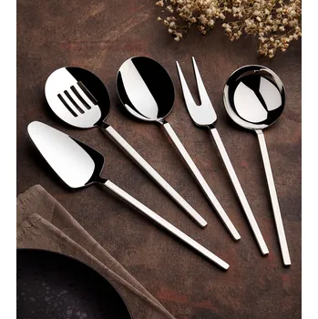 ASIR Servírovací sada 5 kusů CARRE stříbrná