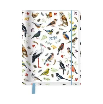 Diář Trötsch Taschenkalender A6 Wire-O Motiv Tiere 2026 mit Postkarten (DE)