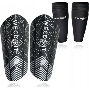 Chránič nohou Fotbalové chrániče holení pro děti, nastavitelné pásky, černé, velikost M