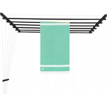 Sušák na prádlo FAMILIA stropní Sušák ČERNÝ 6 tyčí 6x100cm