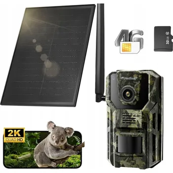 Bezpečnostní kamera Fotopast 3MP FHD GSM SIM Lesní kamera SOLÁRNÍ Náhled obrazu živě IR GPS