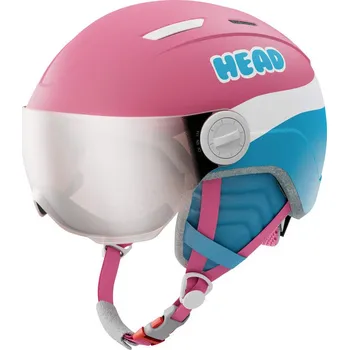 Dětská lyžařská helma HEAD Maja Visor pink blue XS/S (52-56 cm) S2