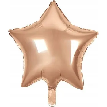 Balónek Fóliový balónek HVĚZDA růžově zlatá 46 cm (19") narozeniny oslava 1-99