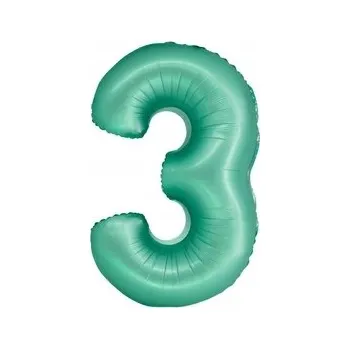 Balónek Zelený balónek číslice 1 ks