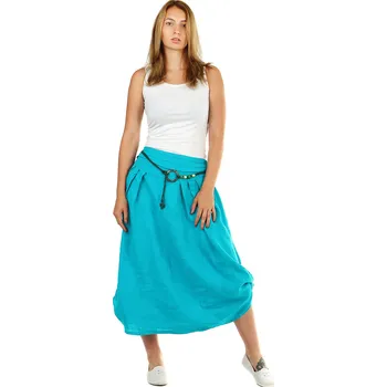 Dámská sukně TopMode Lněná dámská maxi sukně 811952