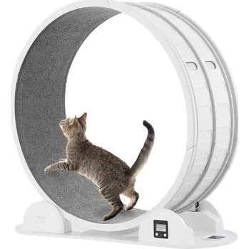 Hračka pro kočku Vevor Běhací kolo pro kočky 40.8 in, tiché, s brzdou a kobercem do 30lbs