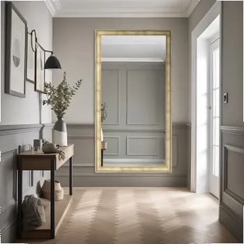 Zrcadlo Zrcadlo ve zlatém dřevěném rámu – 5401008