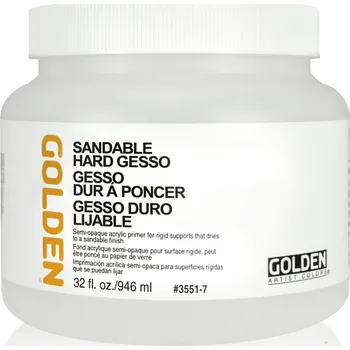 Speciální výtvarná barva Golden Sandable Gesso, akrylový šeps - brousitelný, 946 ml