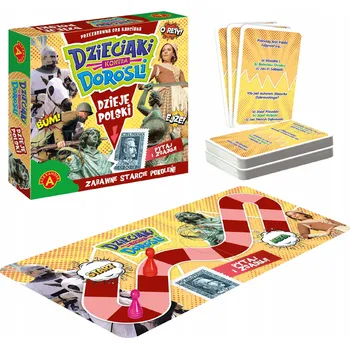 Desková hra Společenská hra Děti vs. Dospělí Dějiny Polský Alexander Zábavná hra pro celou rodinu společenské hry pro přátele společenské hry s otázkami Alexander