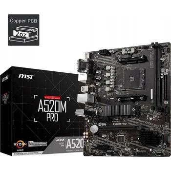 Základní deska Základní deska MSI A520M PRO /AMD A520/DDR4/SATA3/M.2/USB3.1 /PCIe3.0/AM4/mATX