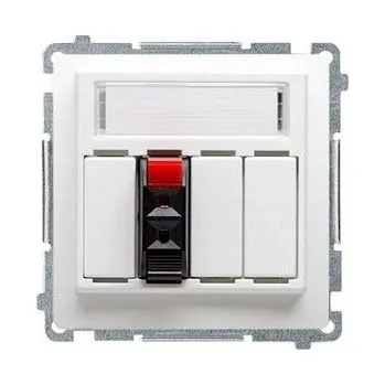 Elektrická zásuvka SIMON BASIC ZÁSUVKA REPRODUKTOROVÁ 2x BMGL3.01/11 BÍLÁ