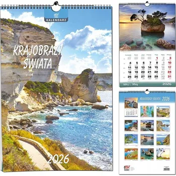 Kalendář Kalendář 2026 B3 13listý Krajiny Světa