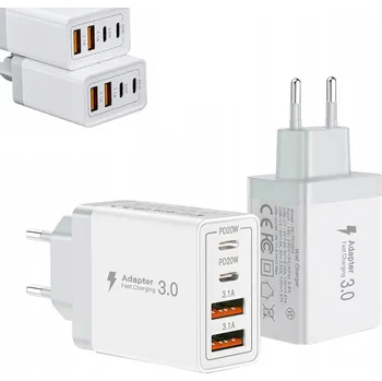 RYCHLÁ SÍŤOVÁ NABÍJEČKA 2x USB 2x USB-C QC PD 40W UNIVERZÁLNÍ