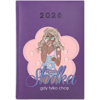Kalendář Knižní kalendář 2026 A5 FunnyCase fialový