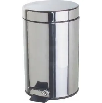 Odpadkový koš Koupelnový odpadkový koš CHROM 5l s pedálem, kovový koš