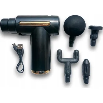 Masážní přístroj VÝKONNÁ MASÁŽNÍ PŘÍSTROJ PISTOLE NA SVALY ZAD MASÁŽNÍ PISTOLE 4 NÁSTAVCE LCD