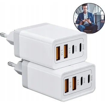 SÍŤOVÁ USB NABÍJEČKA 40W 2x USB-C + 1x USB-A