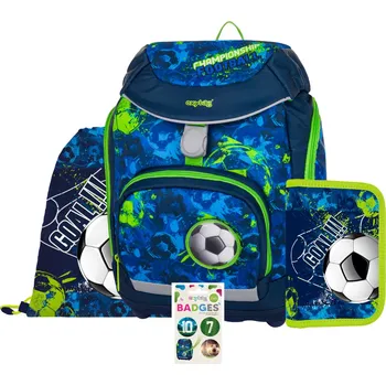 Školní batoh Set 4dílný OXY Sherpy fotbal sada batoh, penál, sáček, placky 0-24925
