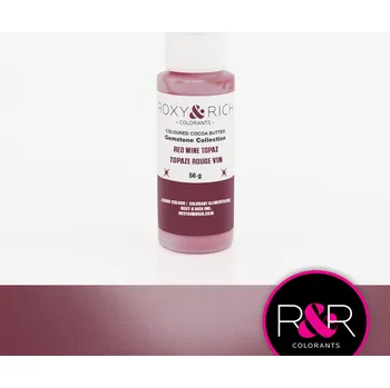Čokoláda ROXY & RICH Kakaové máslo TŘPYTIVÉ - ČERVENÉ RED WINE TOPAZ 56g
