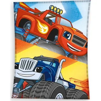 deka Dětská deka Carbotex 130 x 170 cm, barevná, Blaze a Mega stroje
