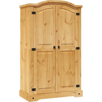 Šatní skříň Mexická Skříň Corona z masivního borovicového dřeva, hnědá, 101x52x170 cm