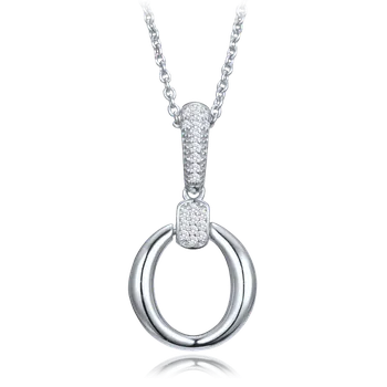 Náhrdelník MINET Elegantní stříbrný náhrdelník se zirkonem JMAS0323SN45