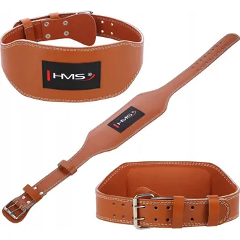 Kulturistický Pás kožený bederní pás pro silový trénink HMS vel. XXL