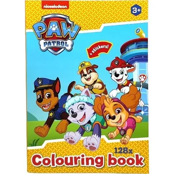 omalovánky Omalovánka Tlapková patrola 128 stran (žlutá) + 2 archy samolepek