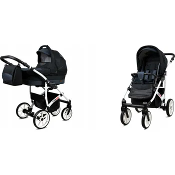 Kočárek Dětský kočárek 2v1 BabyLux LARGO – sporťák a hluboká korba, lehký, s taškou