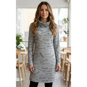 Dámská mikina Dámská prodloužená mikina premium ALTISPORT VOJ/ALW067MI06 SVĚTLE HNĚDÁ XS