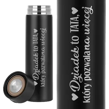 Termoska Termoska Černá s LED Displejem Pro Dědečka: Táta, který si může dopřát víc