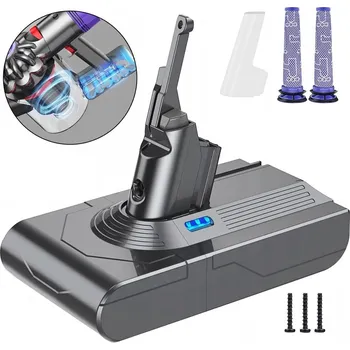 NÁHRADNÍ BATERIE + 2X FILTR PRO DYSON V8 6500 mAh - NÁHRADA
