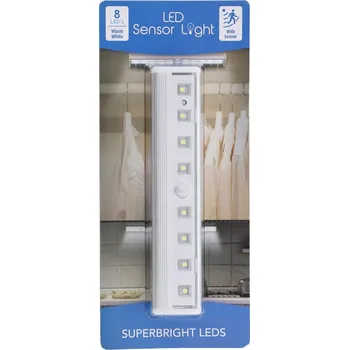 Noční světlo Světlo do skříně 8 LED BATERIE SENZOR POHYBU MAGNET