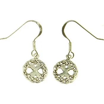 Náušnice Megalith STROM ŽIVOTA, stříbrné náušnice, Ag 925