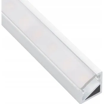 LED páska Hliníkový rohový profil pro LED pásek 1m Nástěnný Mléčné stínítko